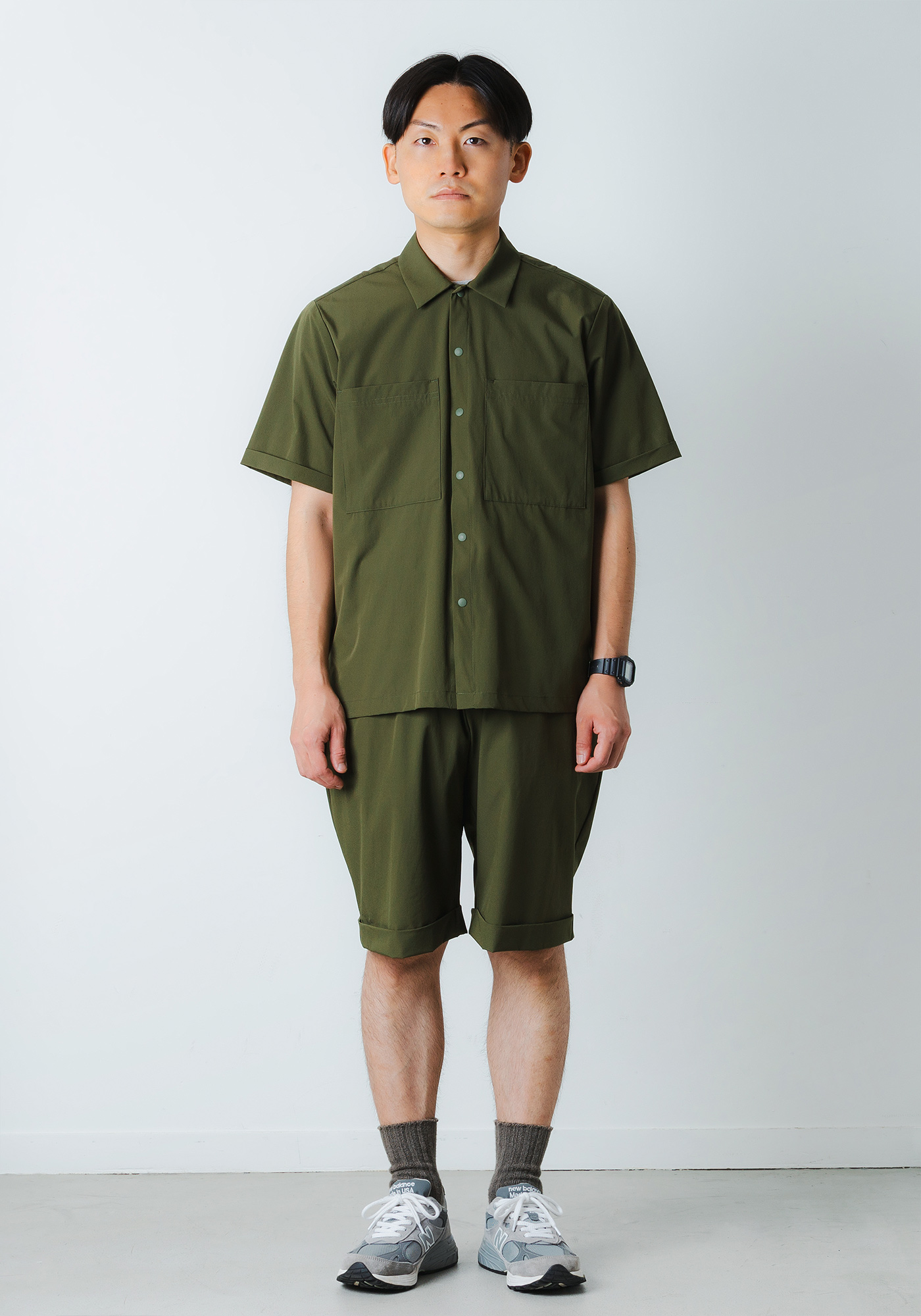 バックポケット半袖シャツ (収納サコッシュ付)｜narifuri オンラインストア