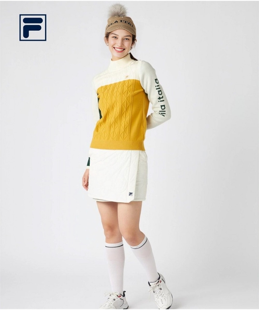 中わた入りポリエステルタフタラップスカート（FILA GOLF）（保温