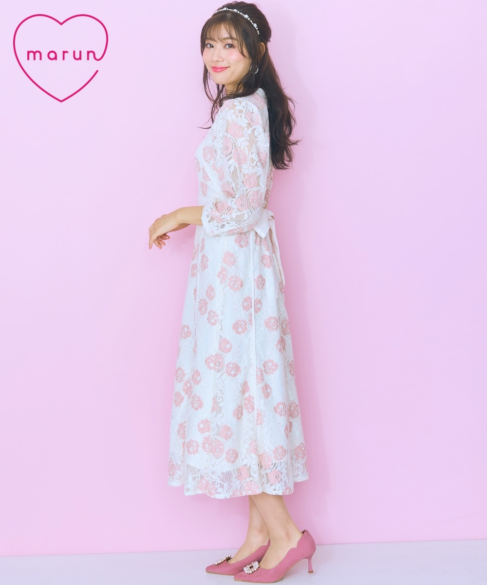 大きいサイズ＞レース花柄ワンピース marun 通販【ニッセン】