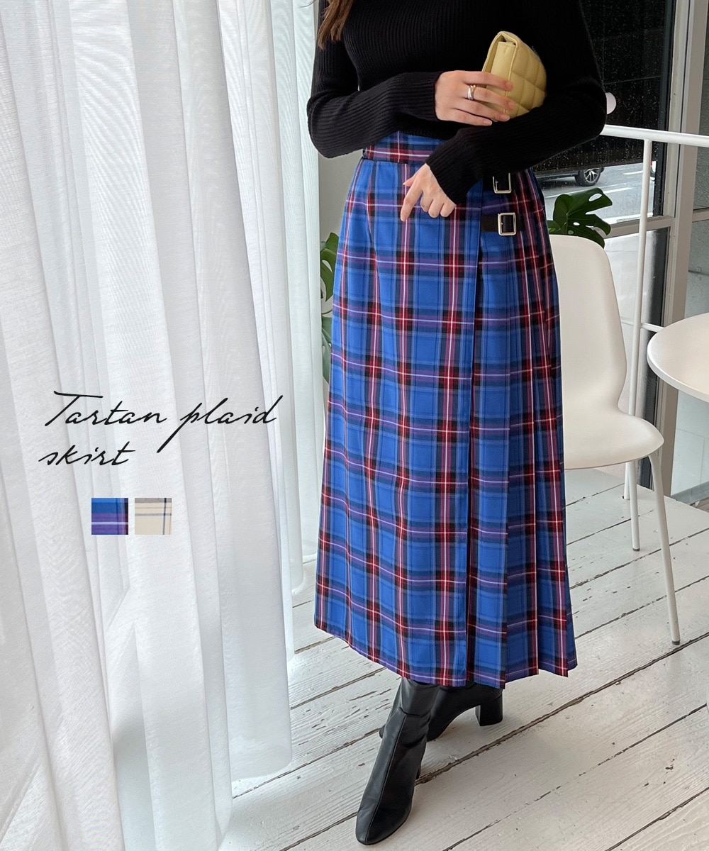 タータンチェックロングスカート 通販【ニッセン】