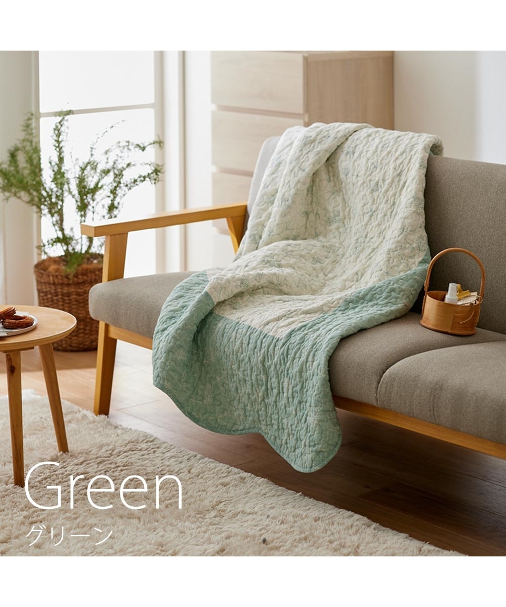 洗えるキルトマルチカバー｜フラワー柄・綿100%生地使用 通販【ニッセン】