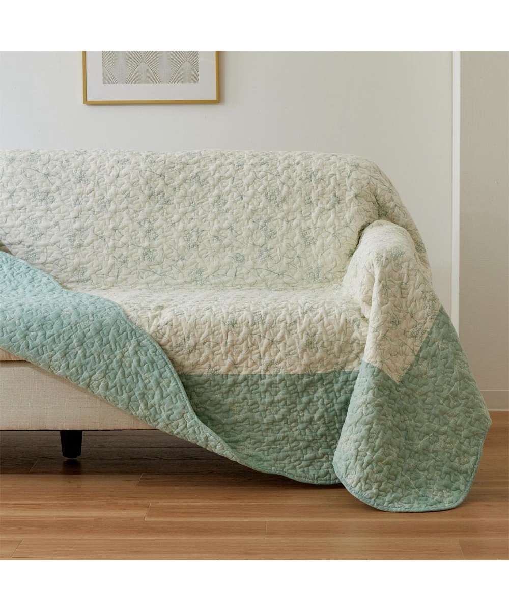 洗えるキルトマルチカバー｜フラワー柄・綿100%生地使用 通販【ニッセン】