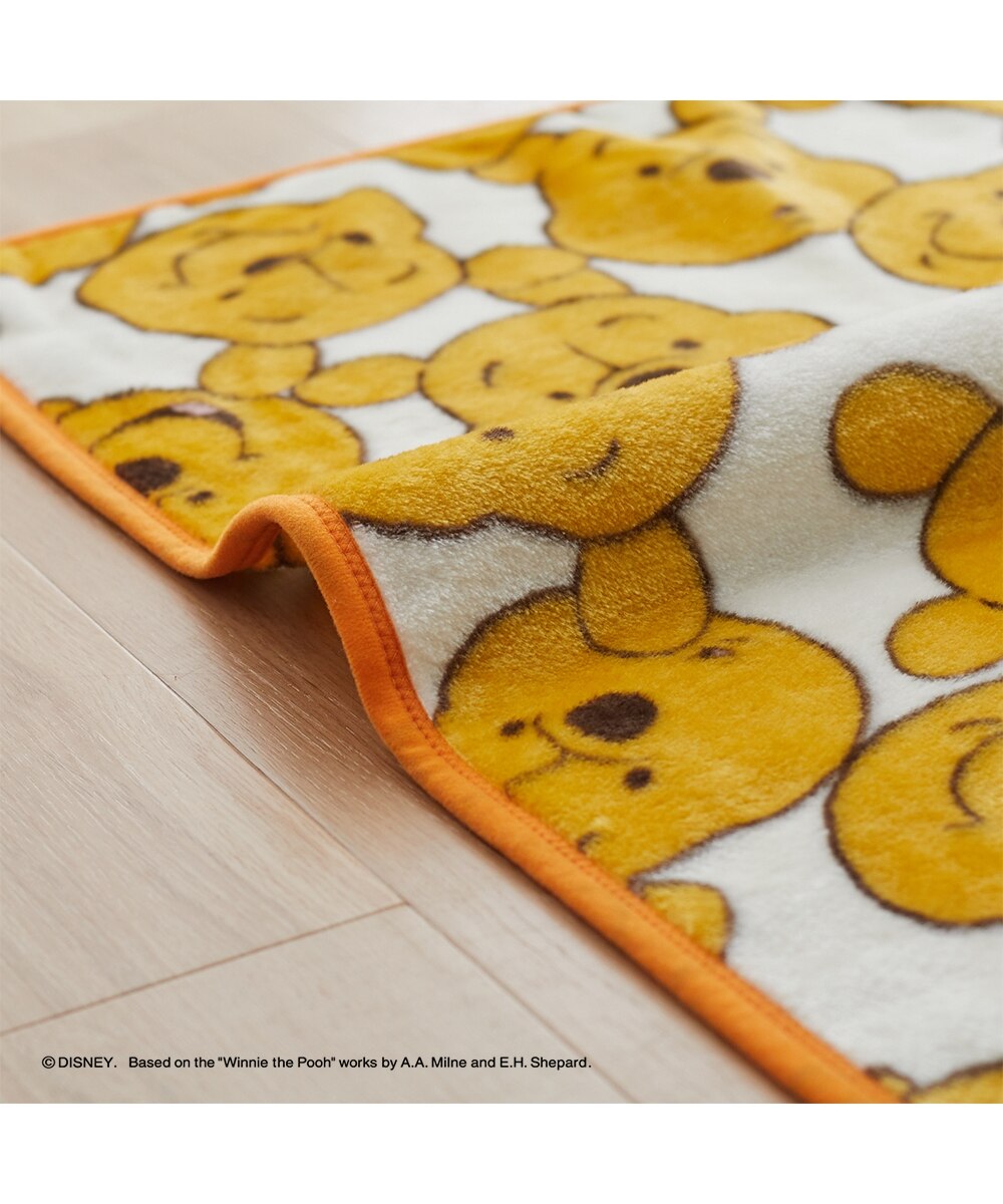 ふんわりフランネルひざ掛け くまのプーさん「フェイシーズ/プー