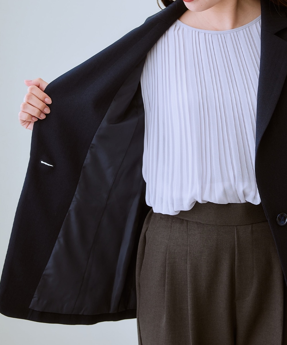 ウール調ヘリンボーンテーラードジャケット（ウォッシャブル） 通販