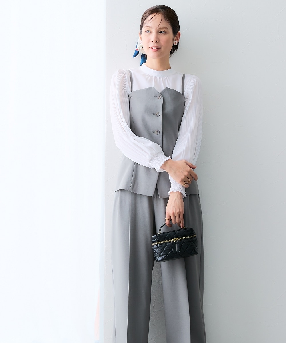 みさとさんコラボ】フロントボタンビスチェ（しわになりにくい・UV