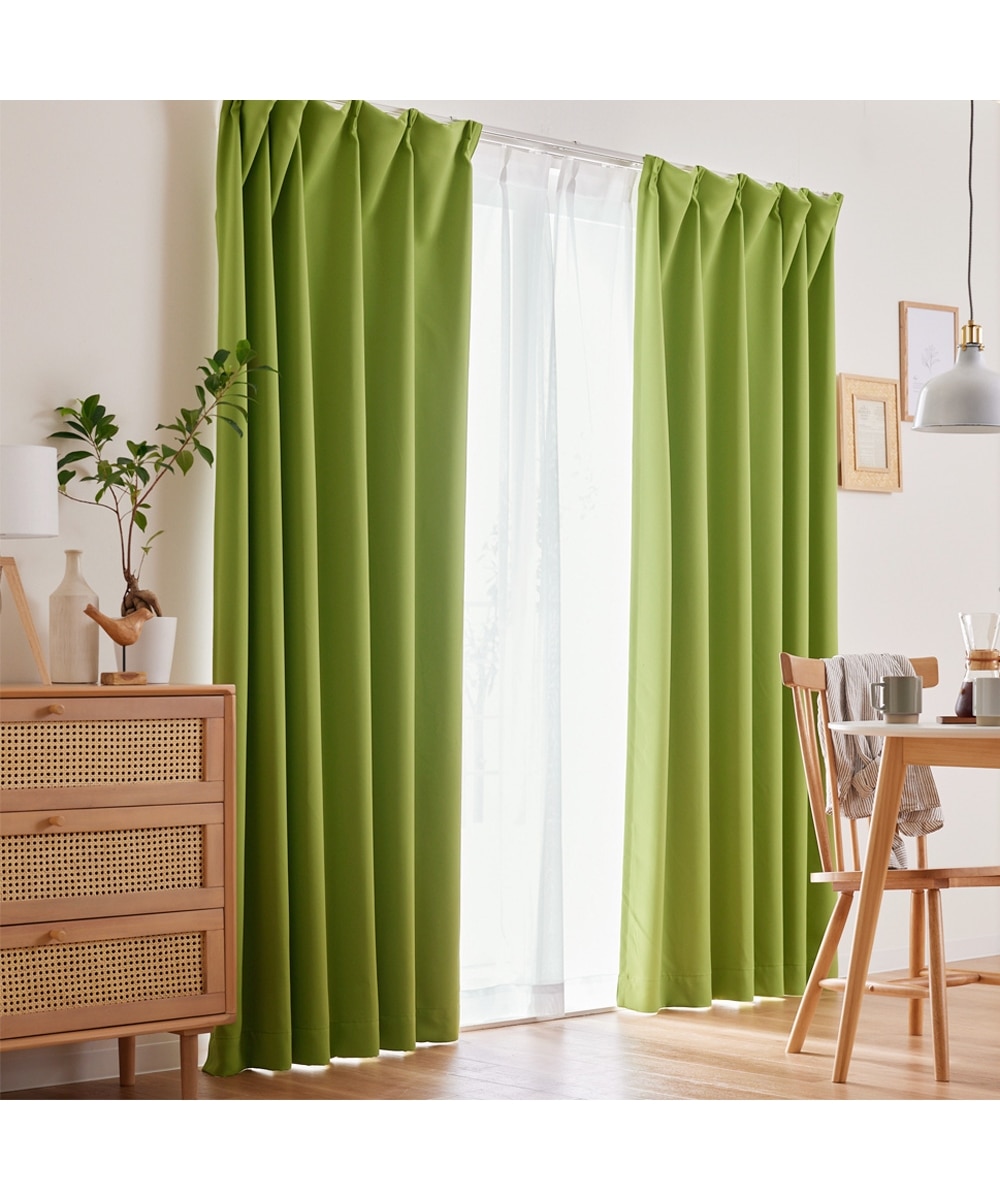 カーテンセット】1級遮光カーテン（形態安定）＆遮像・ミラーレース4