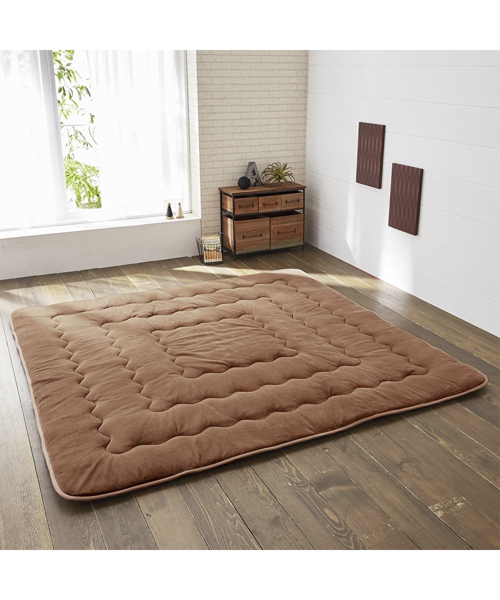 ラグとしても使えるはっ水加工付なめらかフランネルこたつ敷布団(固