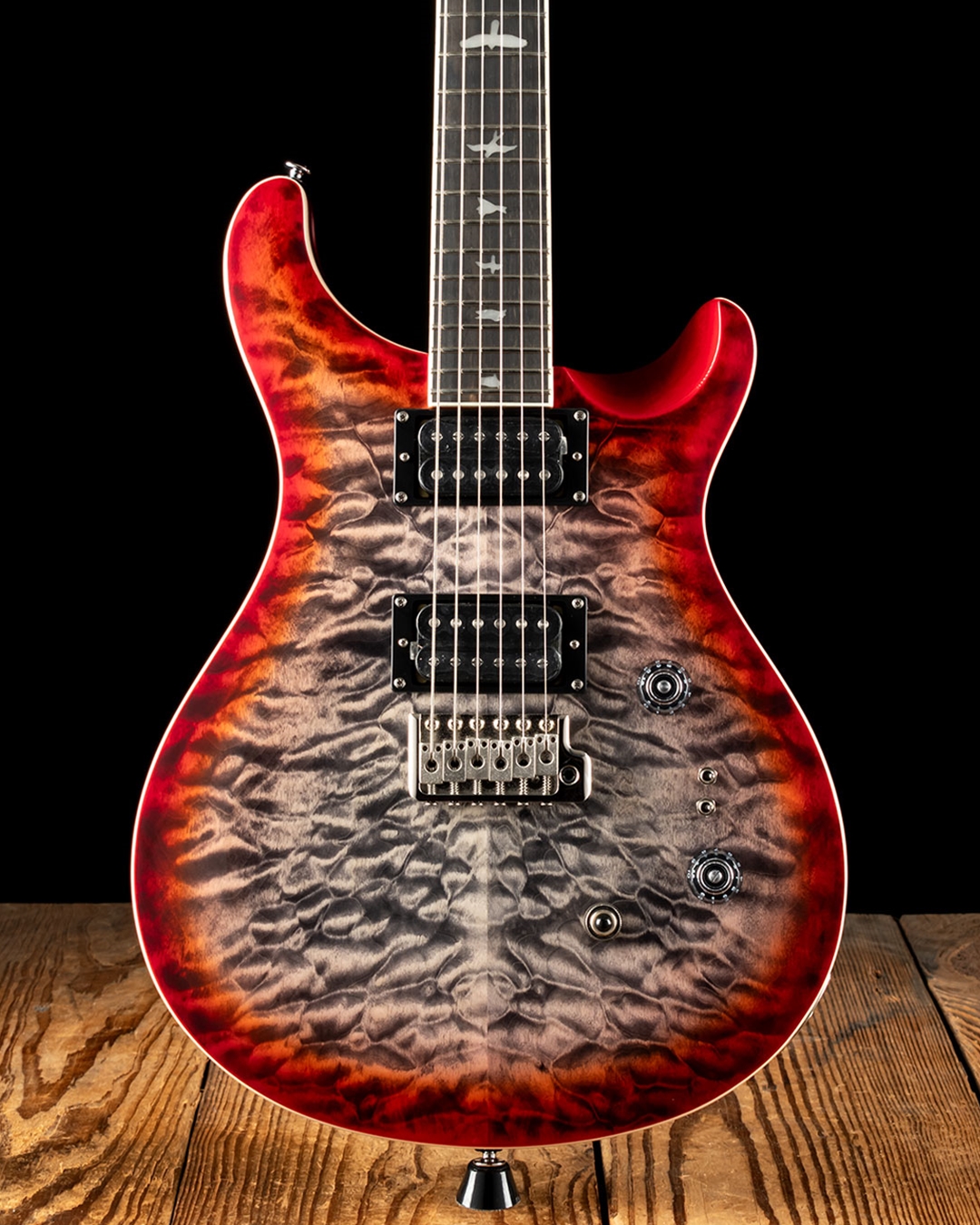 PRS SE Custom 24-08 Quilt - Charcoal Cherry Burst