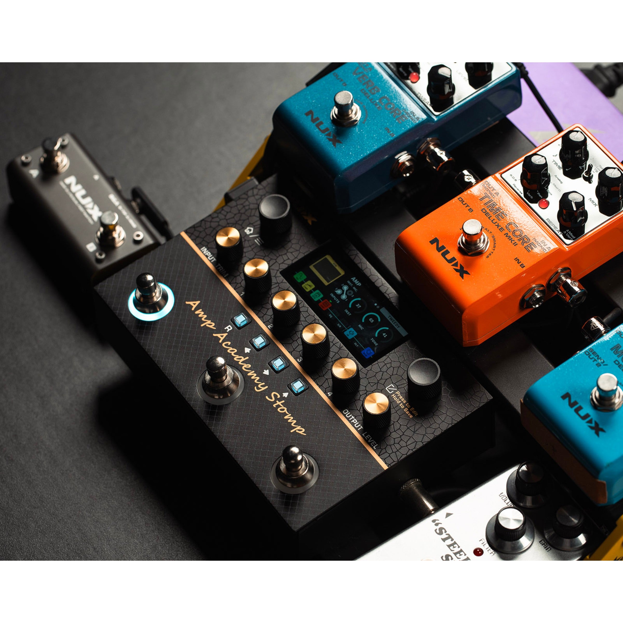 NUX Amp Academy Stomp - Guitar Amp Modeler & Multi-Effects Pedal
