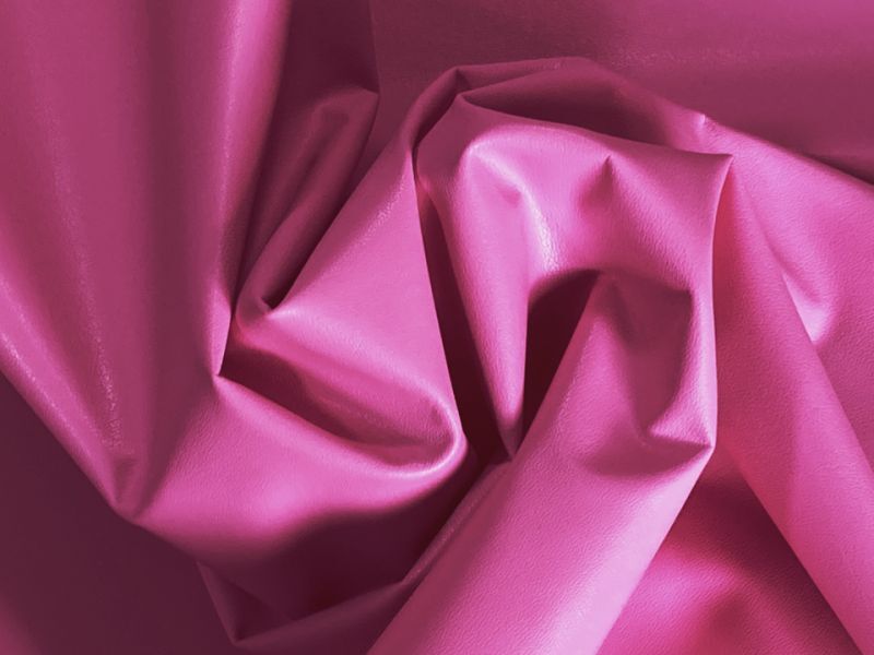 合皮レザー生地 【伸縮性大 衣料用 ローズピンク】