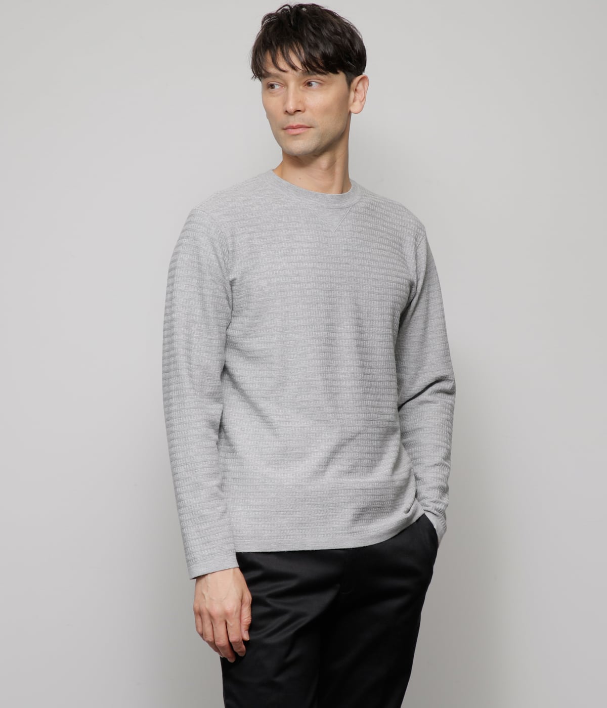 ウォッシャブル】編み柄ボーダー ニット(11503524-2024)｜ファッション