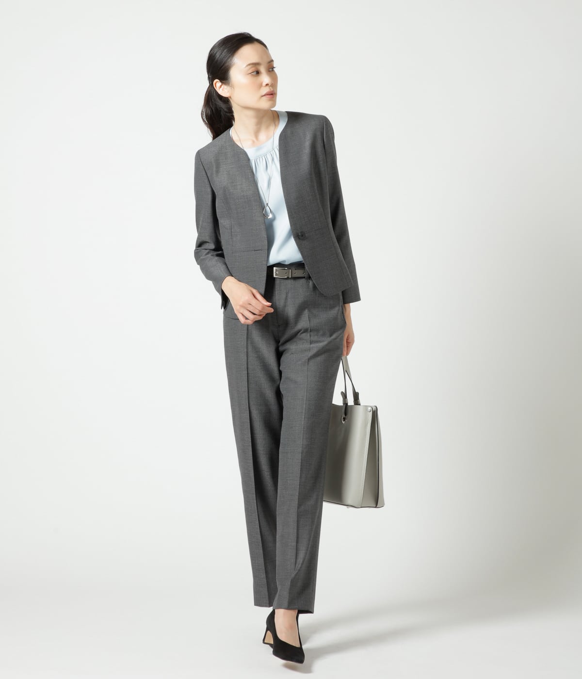 ＆ellecy ドットノーカラージャケット ＆ellecy ドットノーカラー