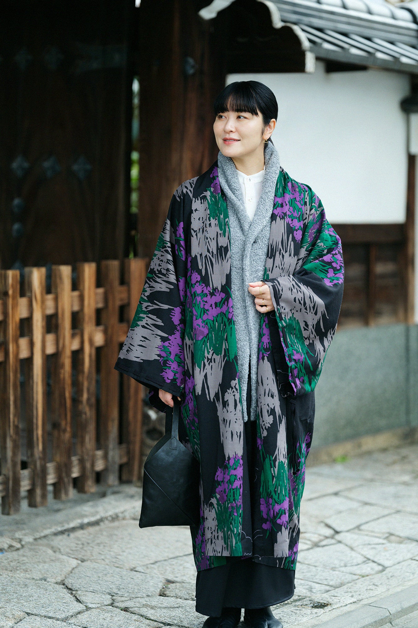 モスリン 宮中袖（きゅうちゅうそで） 可逆（かぎゃく）／風神雷神