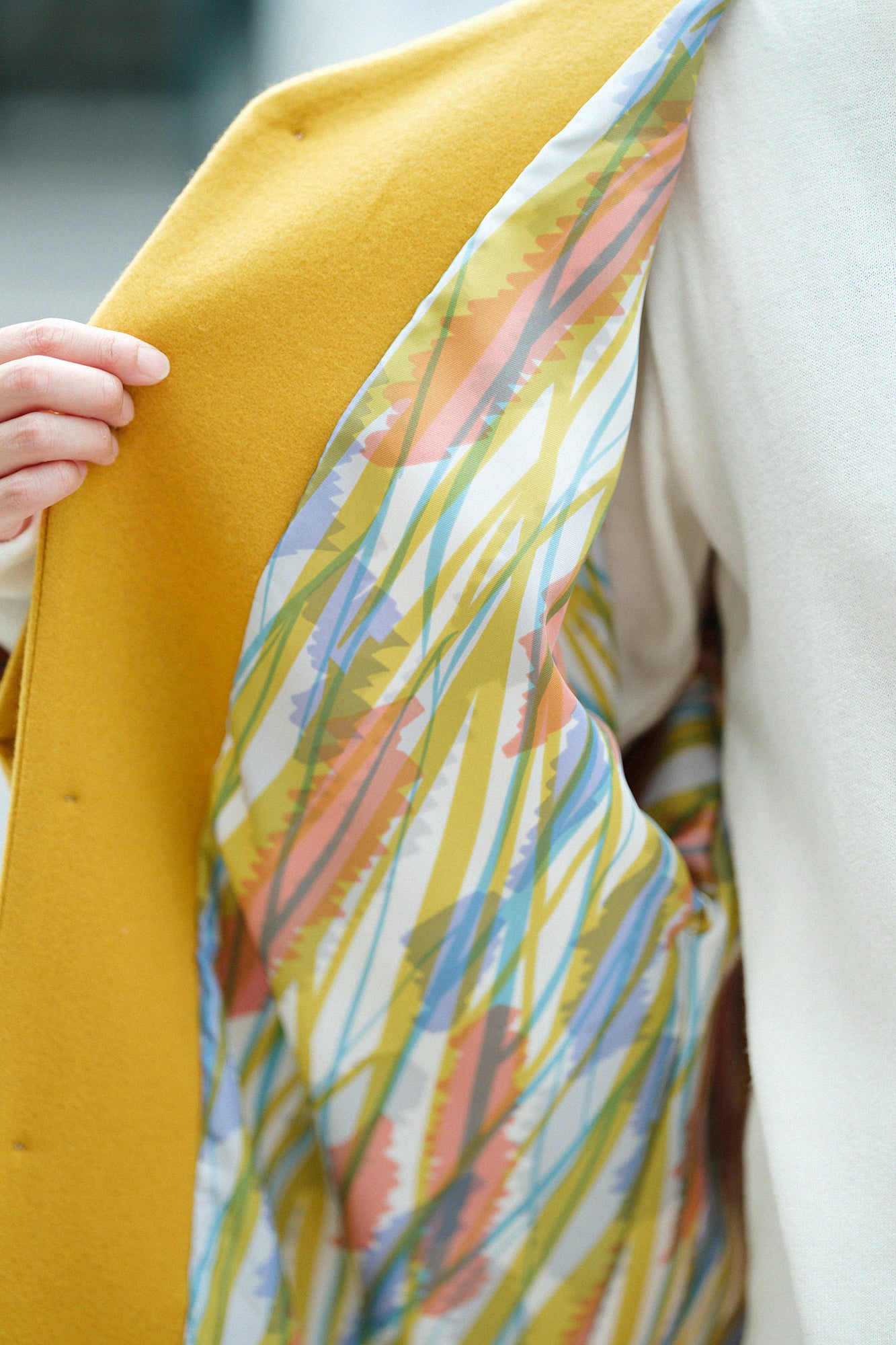 ウールメルトン 薙刀羽織（なぎなたばおり） 長丈（ながたけ） 袷