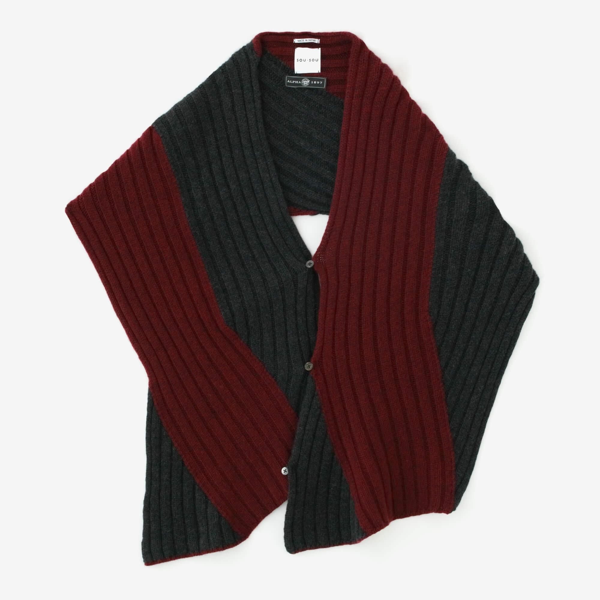 SOU・SOU×ALPHA カシミヤ 枯山水（かれさんすい）／濃灰（こいはい）