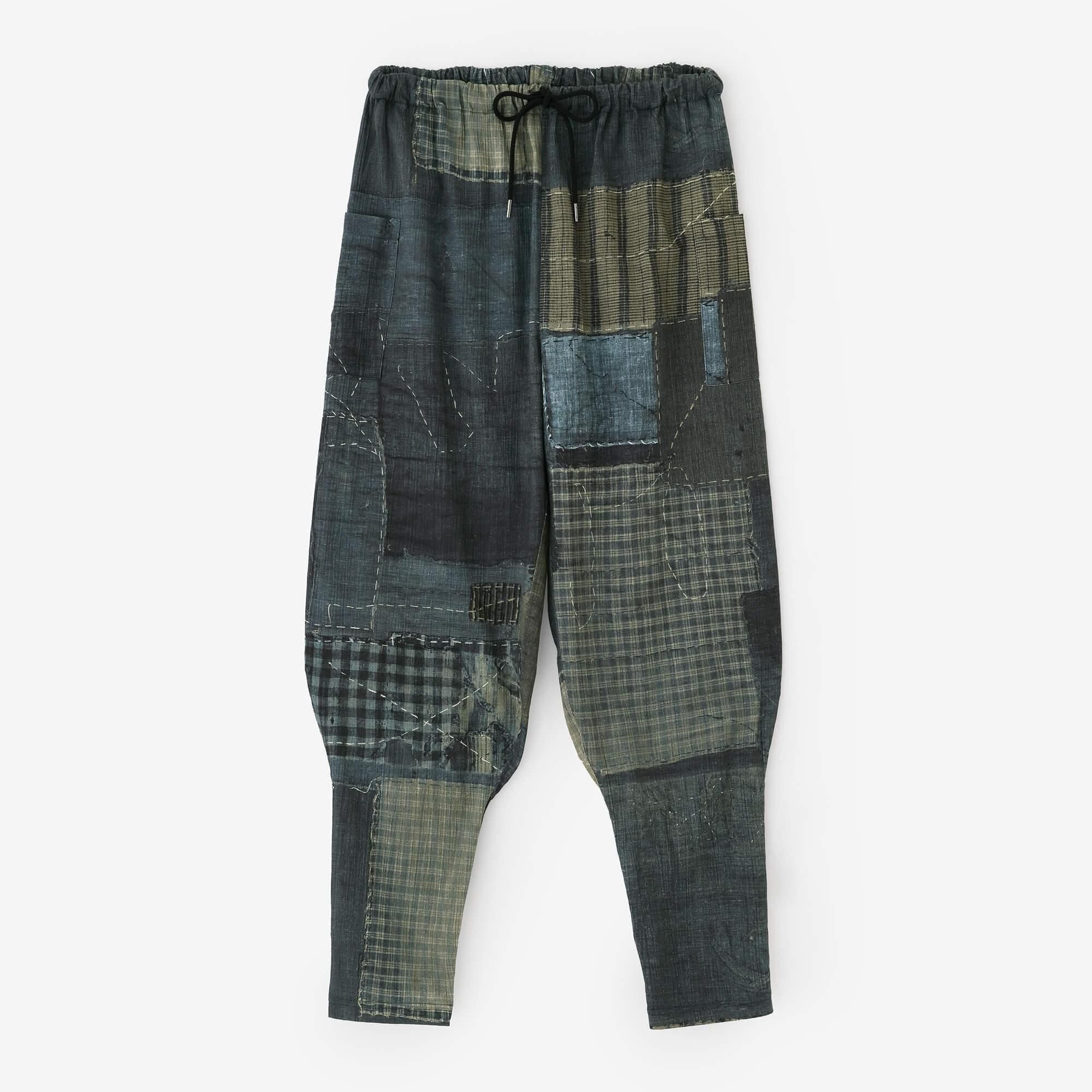 高島縮 20/20 裁付（たっつけ）えんゆう穿き／留紺（とめこん）