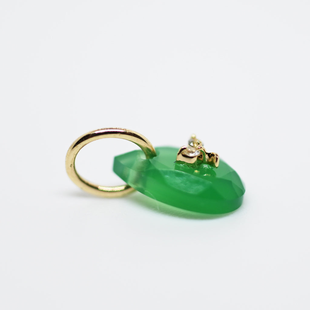 数量限定】Petit trésor グリーンアゲート チャーム【K10YG】 – sowi