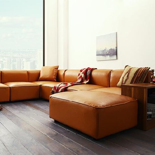 理想のカタチを作る 大型L字ヴィンテージデザイン コーナーソファの