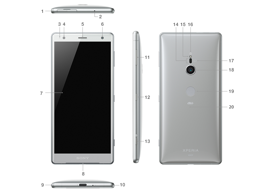 Xperia（エクスペリア） XZ2 au SOV37 | 仕様 | Xperia（エクスペリア