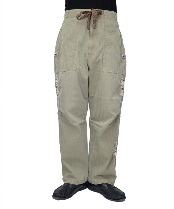 KAPITAL キャピタル 硫化ヘリンボーン イージーベイカーパンツ