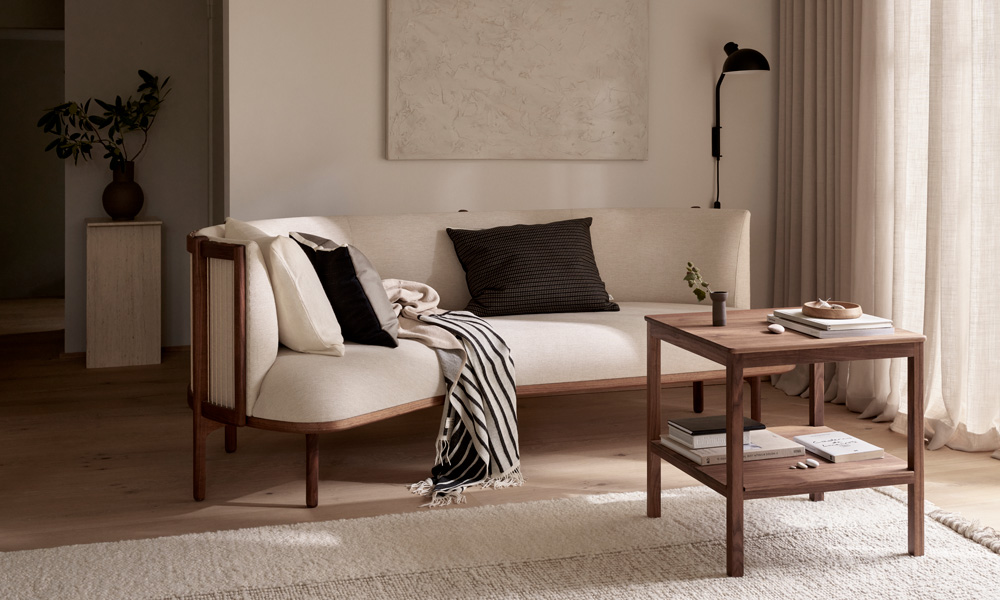 RF1903 サイドウェイ ソファ / ウォルナット材 オイル仕上げ