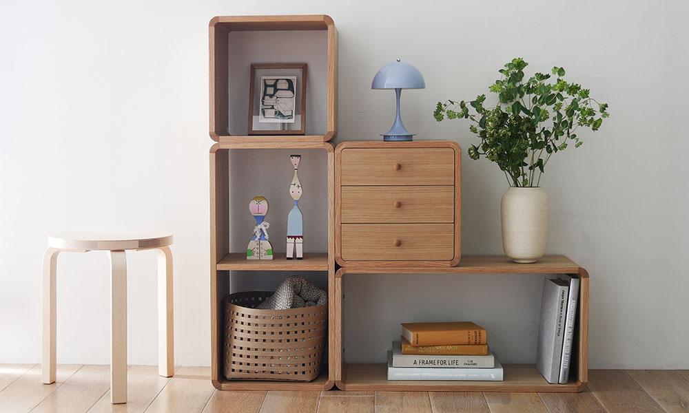 収納ボックス W700 仕切り付き日進木工（にっしんもっこう） | 公式