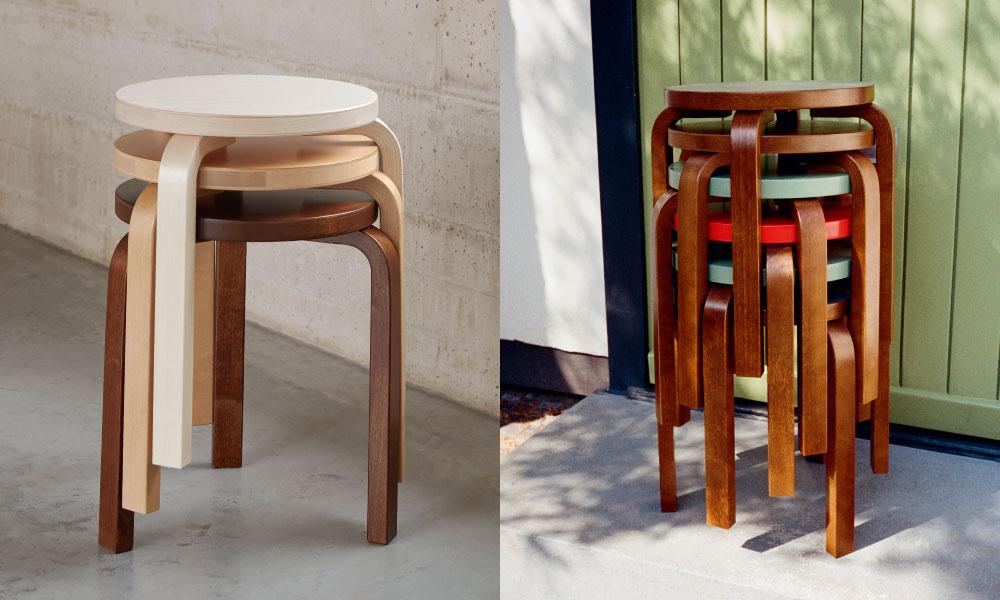 スツールE60 / ホワイトラミネート 組立て無料Artek（アルテック