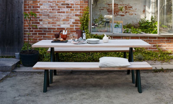 オーバーラップ ベンチ 200cm / ハンターグリーンFRITZ HANSEN