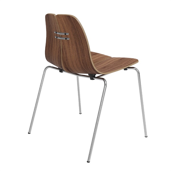 PK3 チェア / ナチュラルウッド ウォルナット / クローム脚FRITZ