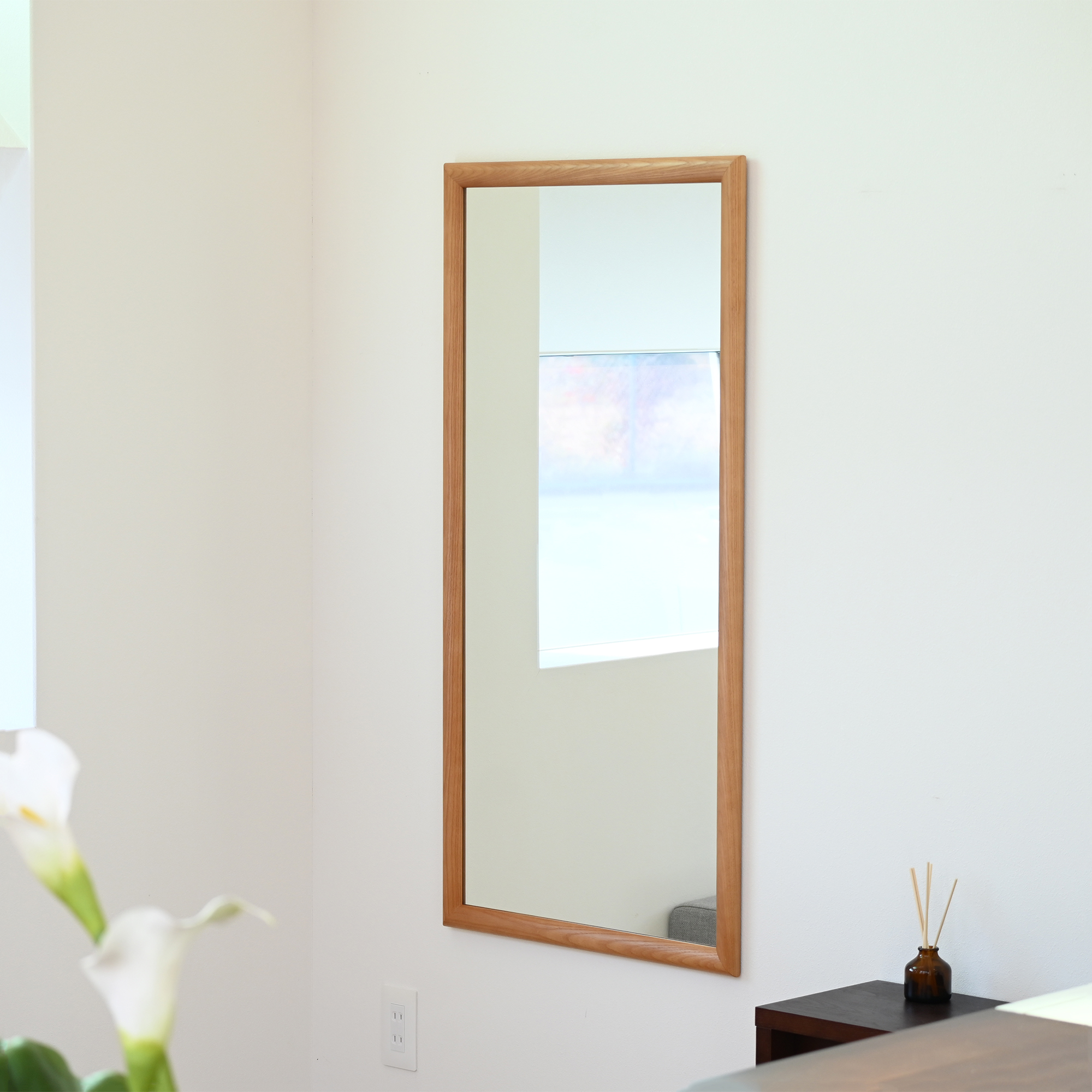 W600× 900 Arte アルテ ウォールミラー 全身 鏡 壁掛け 天然木 日本製