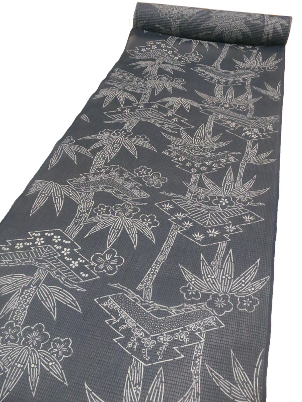 竺仙 絹紅梅 松竹梅 浴衣｜着物のオンラインショップ | 染織近藤 新品