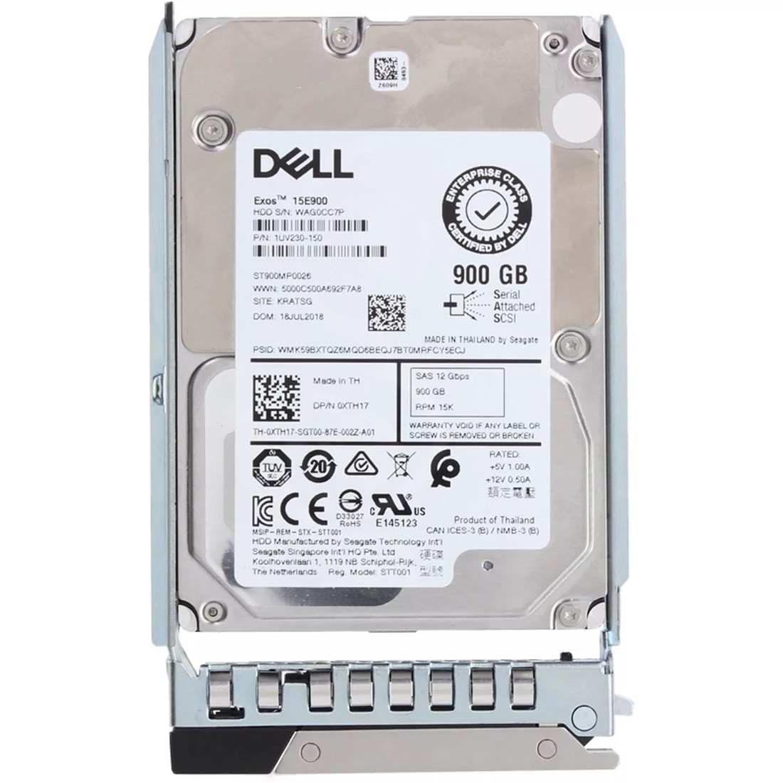 Dell 0XTH17 900GB 15K SAS 12Gbps 512n 2.5inch Hot-Plug Hard Drive 14G