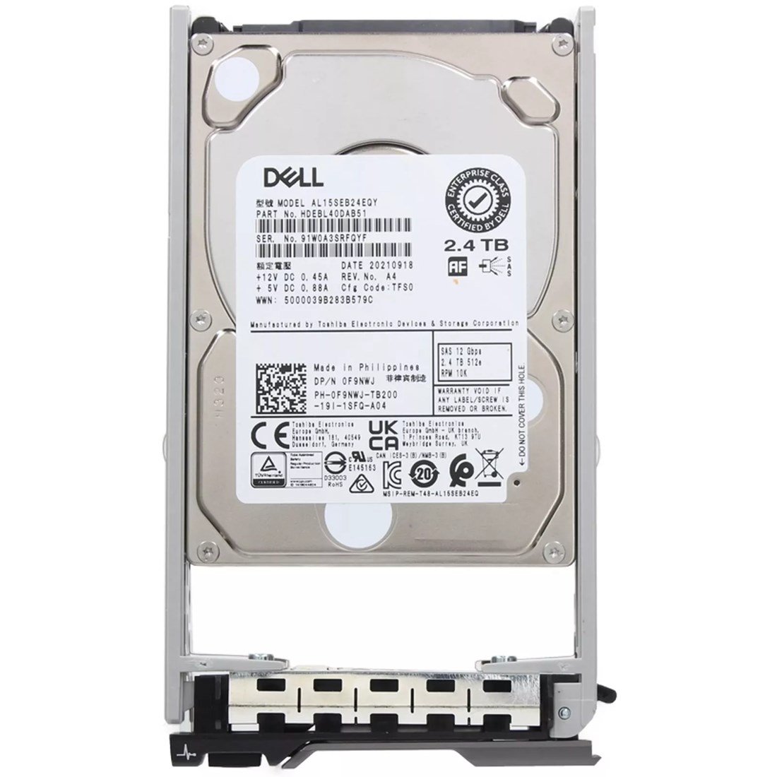 Dell 400-AWYZ 2.4TB 10K SAS 12Gbps 512e 256MB 2.5