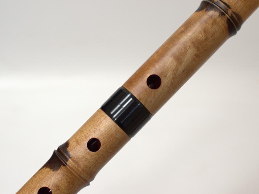現状品】胡蝶宝 尺八 合竹 曲管 節あり 焼印あり 琴古流 1.8尺 現状品