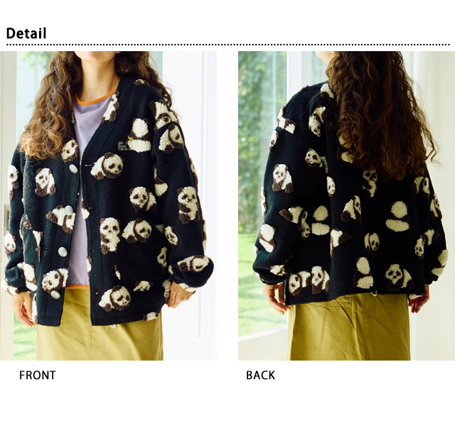 go slow caravan アホロートル柄 カーディガン go slow caravan（ゴー