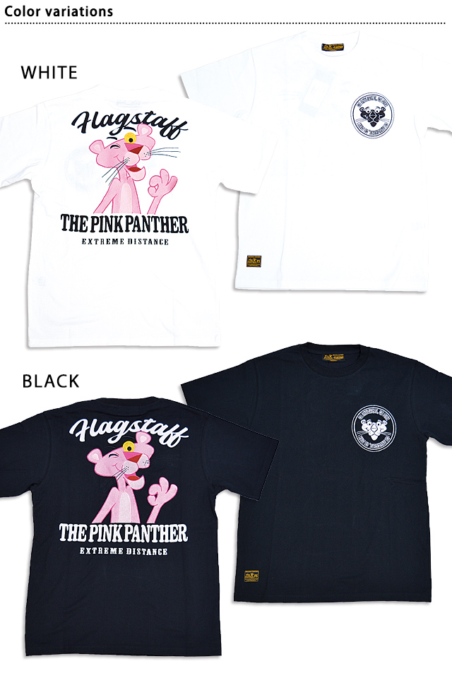ピンクパンサー×フラッグスタッフ 半袖Tシャツ Flagstaff 432043 刺繍