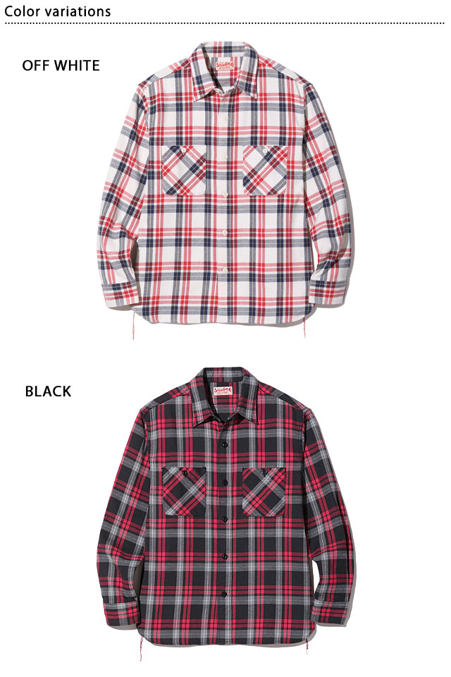 ツイルチェック長袖ワークシャツ SUGER CANE SC28960 シュガーケーン