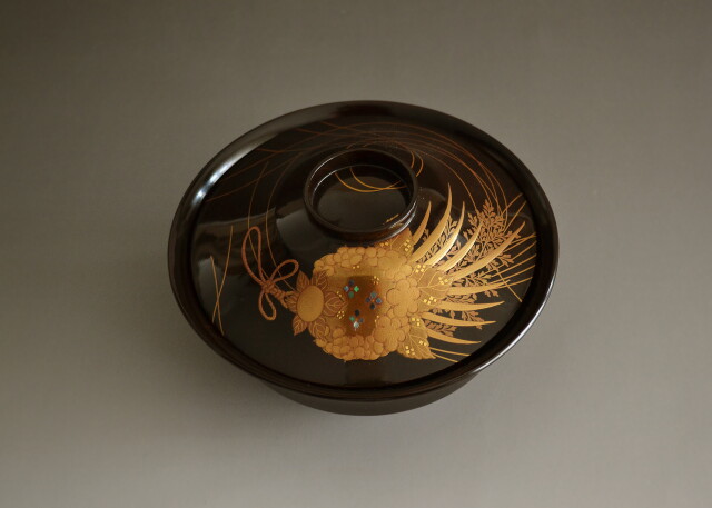 加賀蒔絵漆椀5客 蒔絵椀 漆器 Antique Sam's Collection