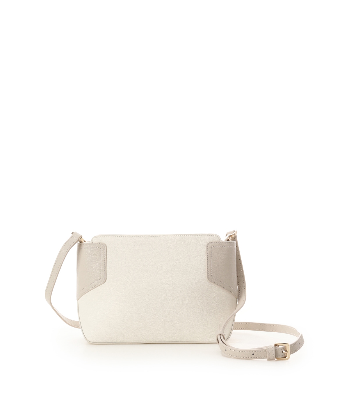 バイカラーリボンモチーフ スプリットレザーショルダーバッグ(FREE