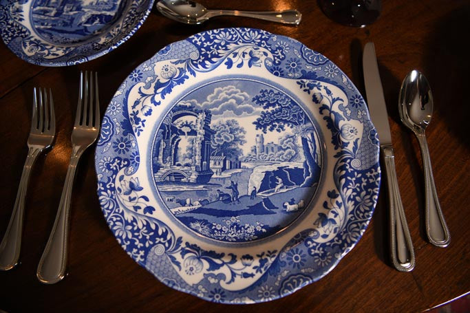 Spode Blue Italian 12 Piece Dinner Set - Samson Historical