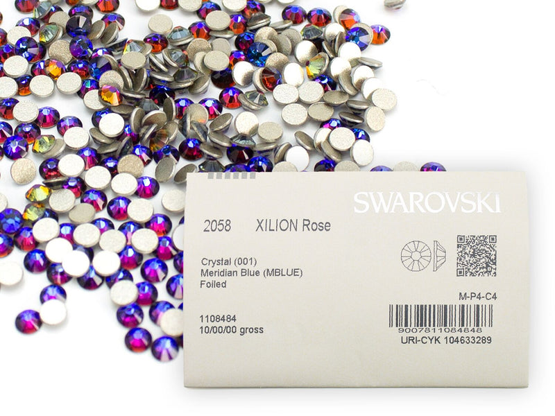 スワロフスキー クリスタルメリディアンブルー-#2058 4-ラインストーン