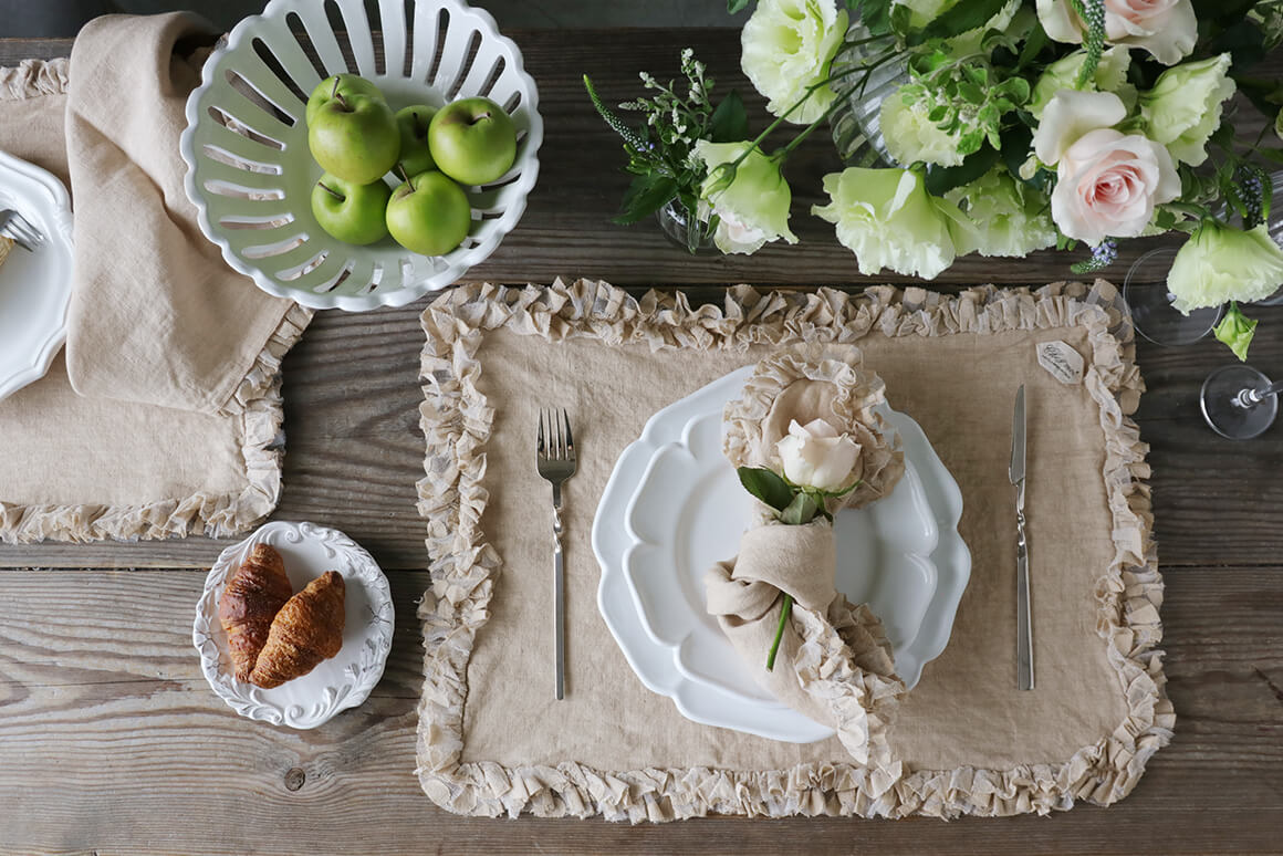 Chez moiプレースマットChicアンバー サラグレースランチョンマット