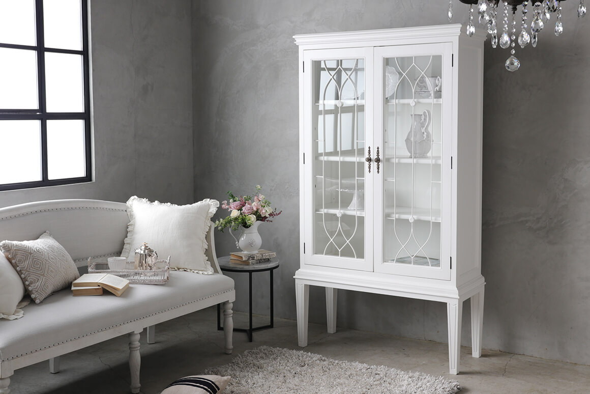 2026年4月入荷予定》 Sophieフレンチキャビネット ホワイト