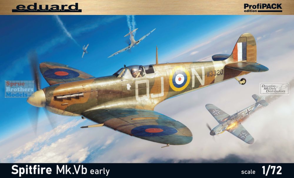 EDU70205 1:72 Eduard Spitfire Mk.Vb Early ProfiPACK Edition
