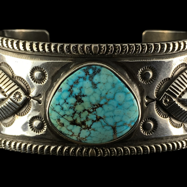 Clendon Pete ターコイズMt.バングル258 | ターコイズ・メンズシルバー