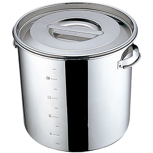 tecno000UK18-8ステンレス丸キッチンポット目盛付き 30 UK18-8