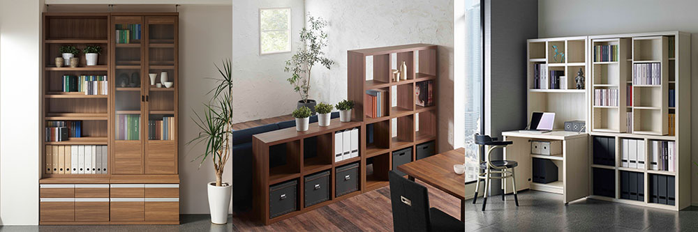 スライド本棚のパイオニア丸伸木製本棚 ブラウン 6段可動式通販生活