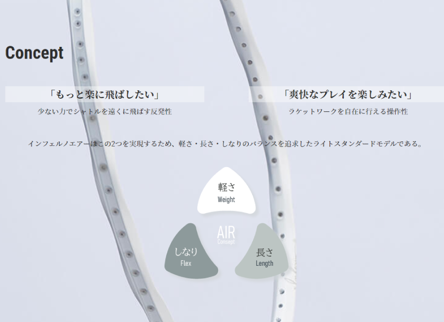 GOSEN インフェルノ・エア INFERNO AIR ゴーセン BRIFAR 国内正規品