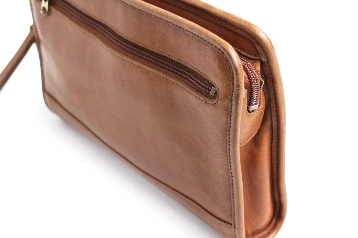 USA製 COACH オールド コーチ レザー クラッチバッグ ブラウン☆9833