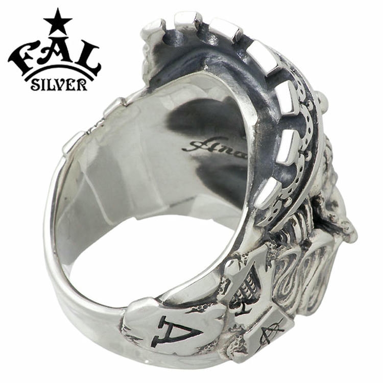 エフエーエル F.A.L FAL アナーキー スマイル シルバー リング スカル